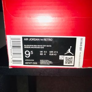 Jordan 14 “Gym Red” Toros (size9.5) M